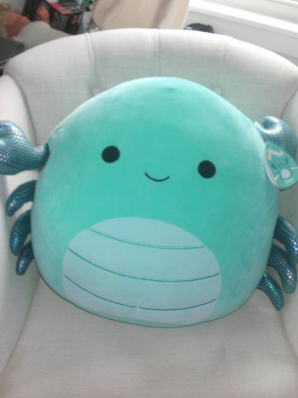 NWT Squishmallows 16" 2025 Jumbo Soft Plush CARPIO Teal Scorpion Iridescent